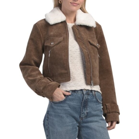 AVEC LES FILLES Wide Sleeve Bomber Jacket - Picture 1 of 3
